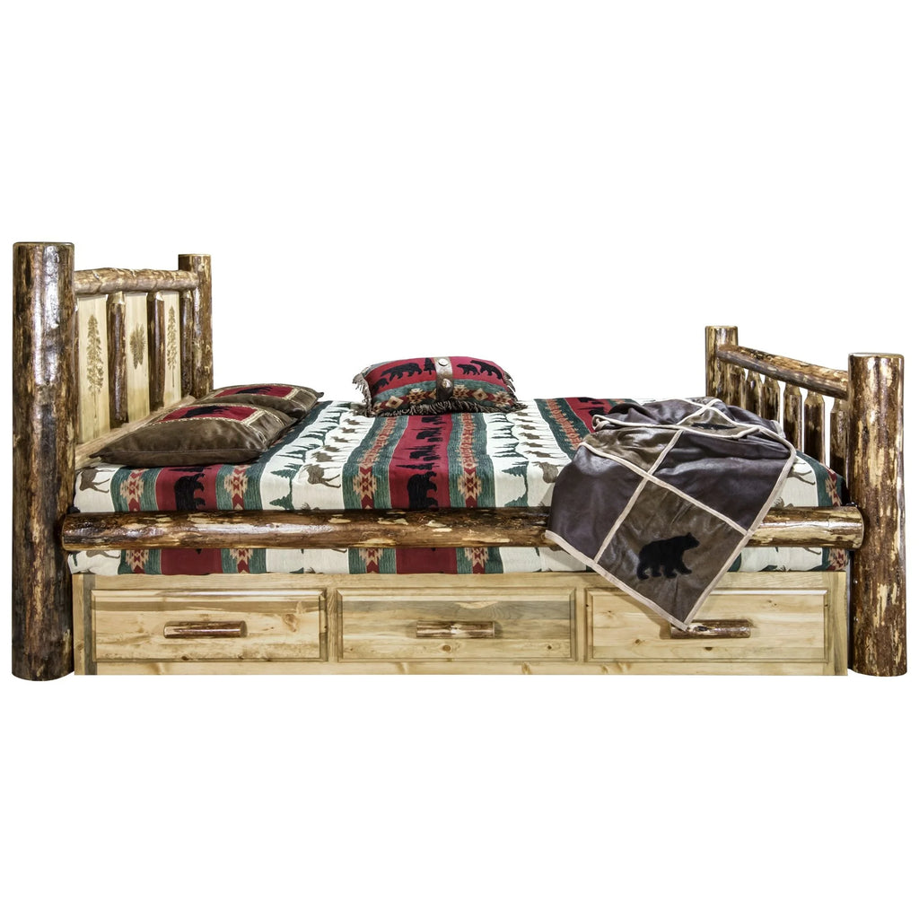Brown Wood Twin Storage Bed Z327264