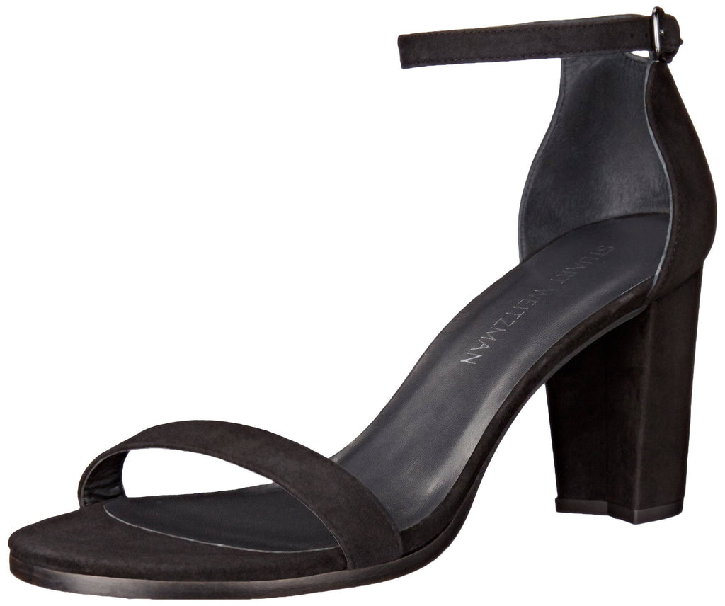 Black Suede 7 Wide Sandals D59480