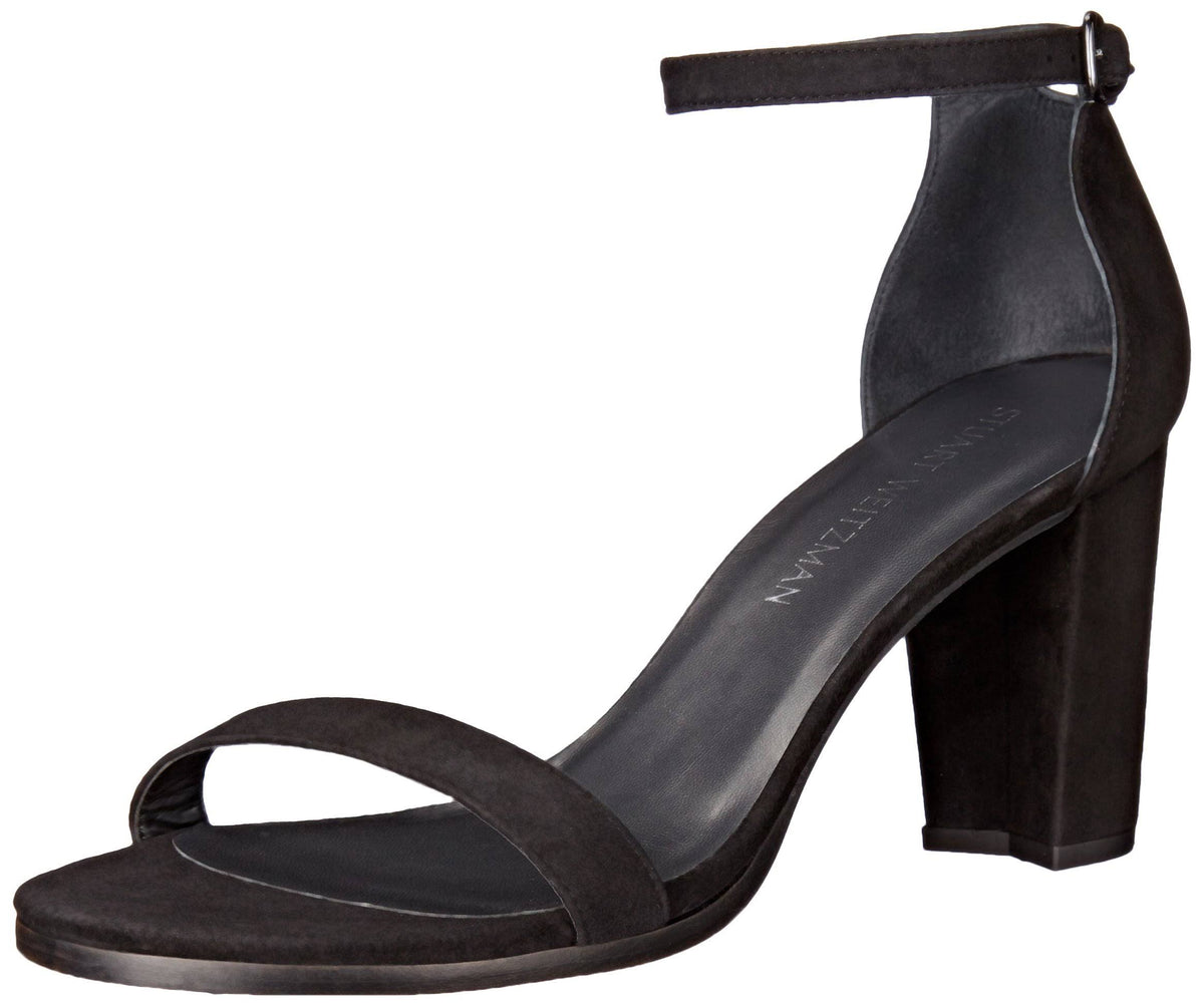 Black Suede 7 Wide Sandals D59480