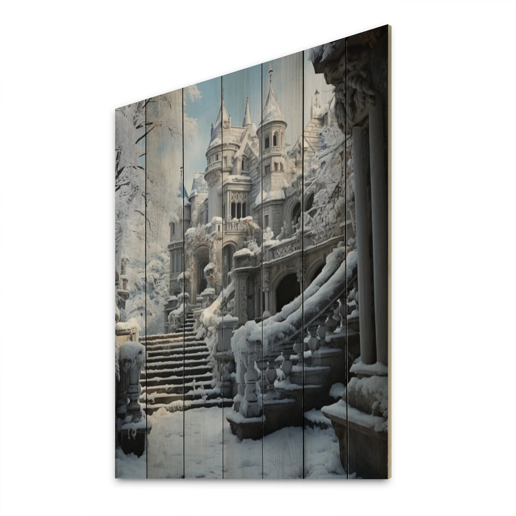 Natural Pine Wood Cityscapes Print J994