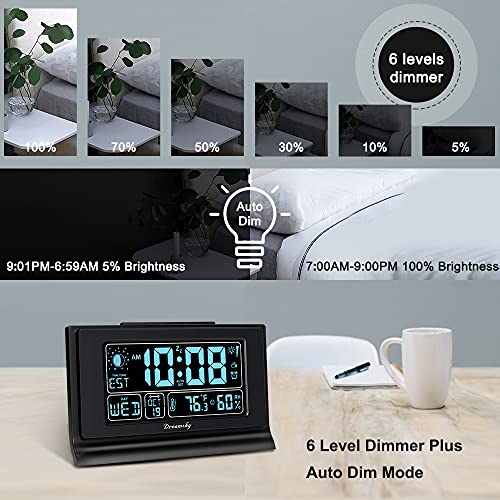 Auto Set Digital Alarm Clock with 5 Inch Large Display B62873