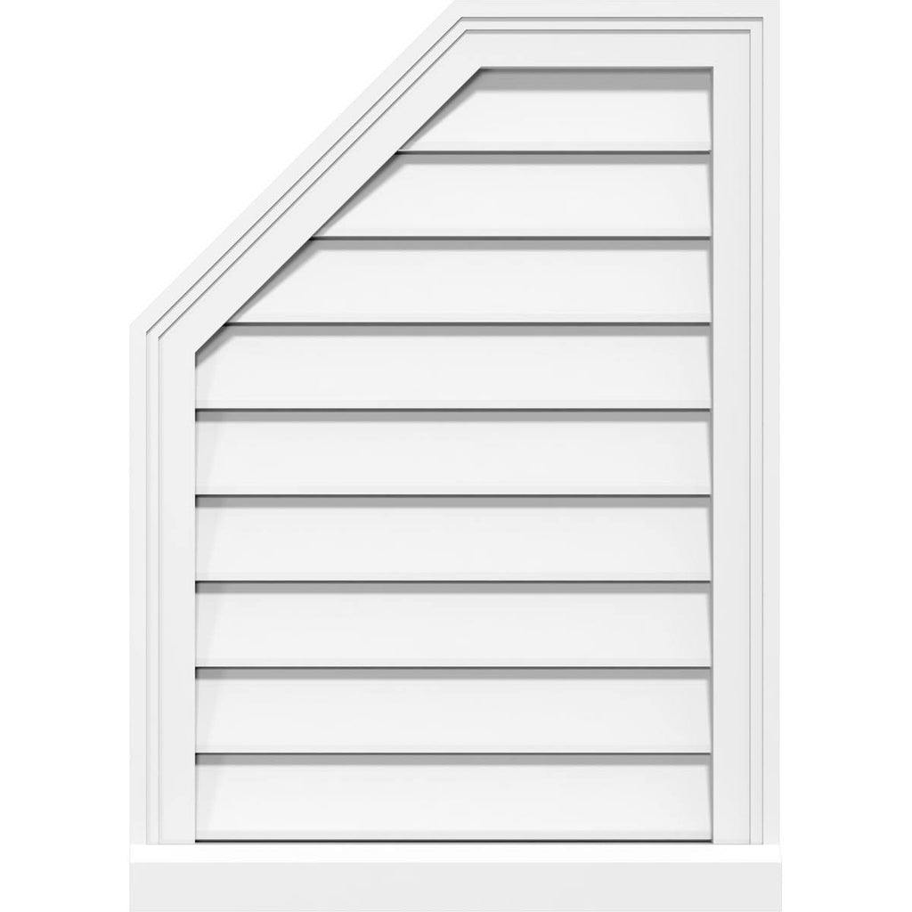 Octagonal Surface Mount PVC Gable Vent with Brickmould H52392