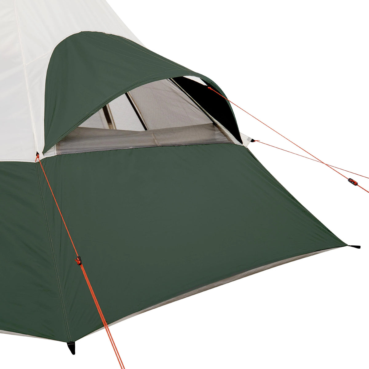 7-Person 1-Room Teepee Tent with Vented Rear Window, Green M8697