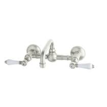 Polished Nickel Wall Mount Bridge Lavatory Faucet V843628
