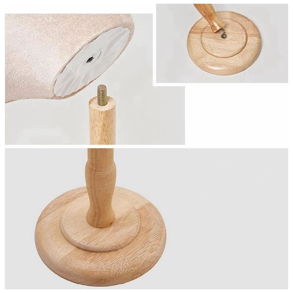 Portable Hat Display Holder with Wood Base 39cm U774