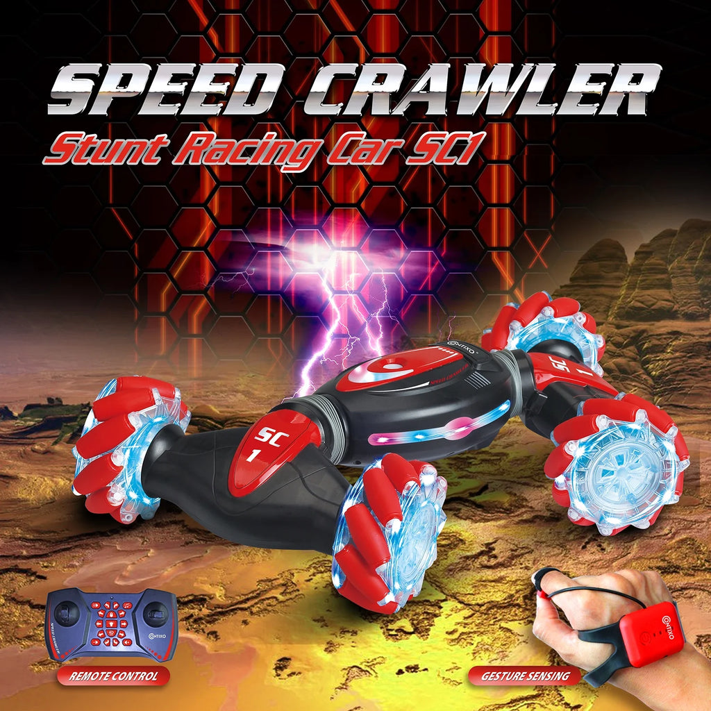 Red 4WD 2.4GHz Remote Control Stunt Car Y383