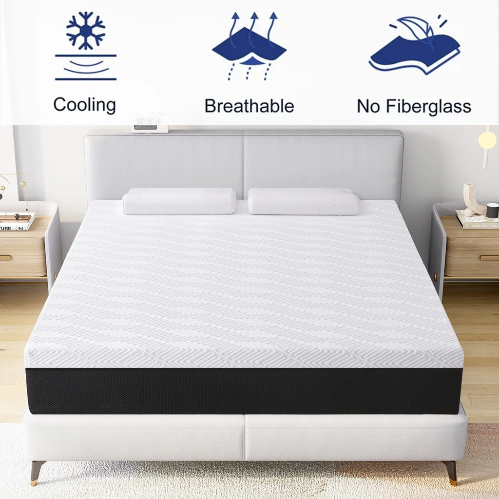 Short Queen 10 Cooling Gel Memory Foam Mattress O720