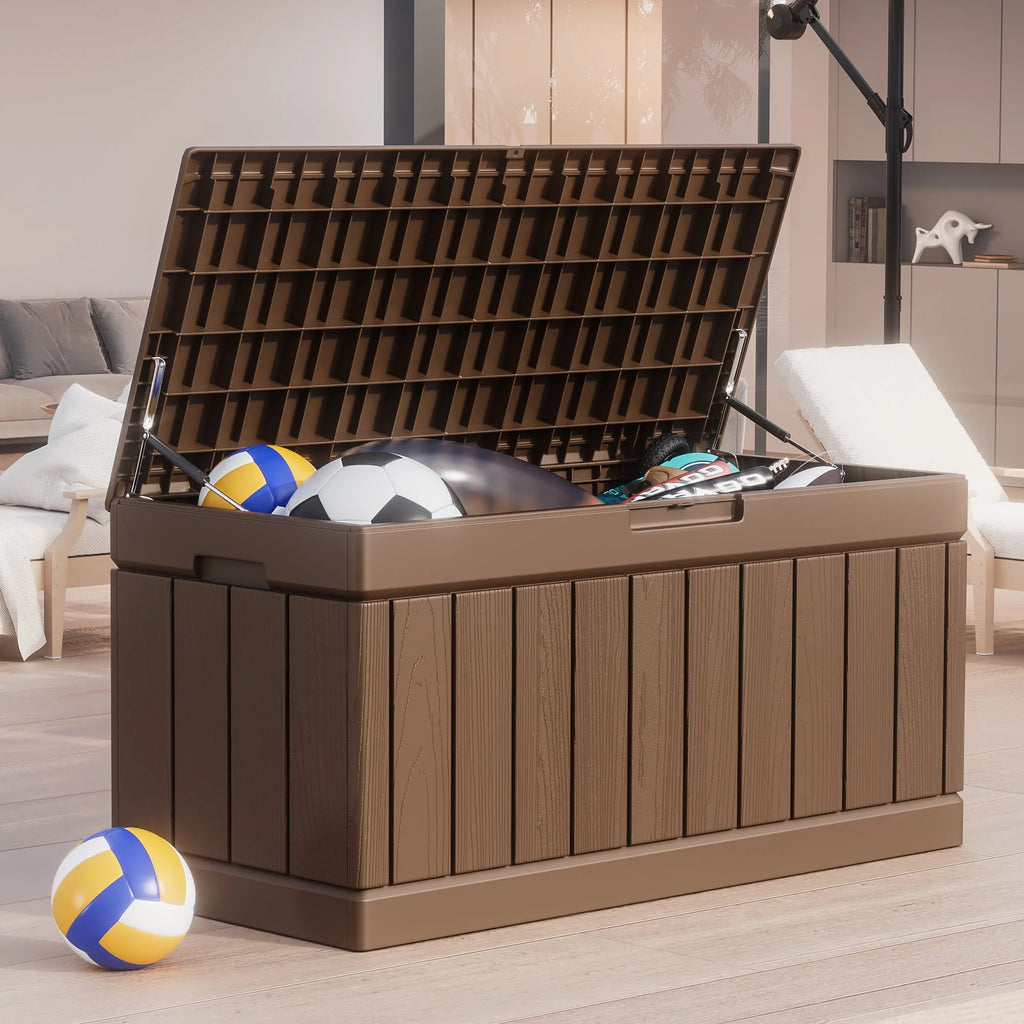 82 Gallon Resin Lockable Deck Box D268