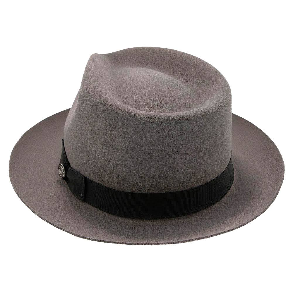 Caribou Fur Felt Fedora Hat Size 6 7/8 N785