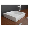 White Solid Surface Above Counter Bathroom Sink E228