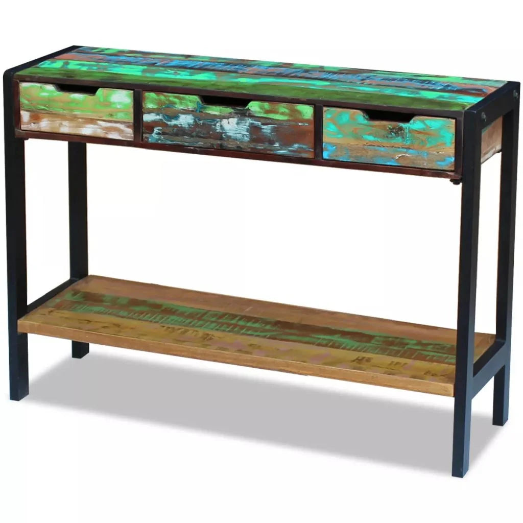 Sideboard 3 Drawers Solid Reclaimed Wood T779571