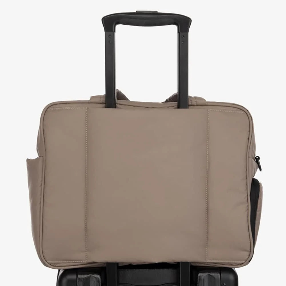 Quilted Nylon Weekender Duffel Bag with Shoe Compartment D514
