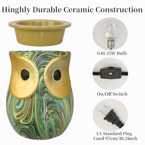 Owl Green Electric Wax Melt Warmer I9577