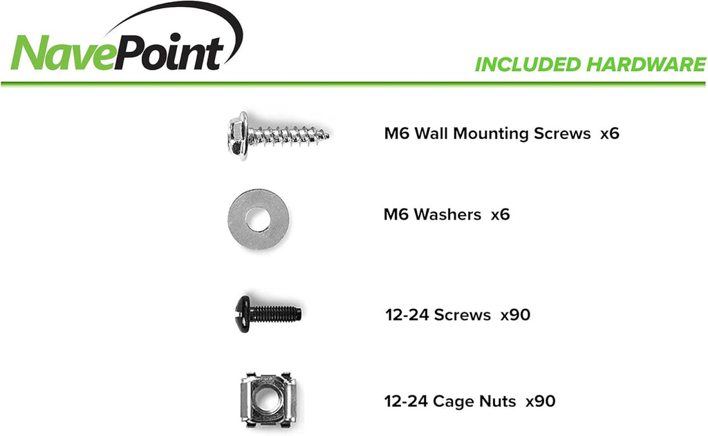 Black 15U Wall-Mount Open Frame Steel Network Equipment Rack R3759
