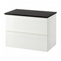 Sink Cabinet with 2 Drawers, High Gloss White P850