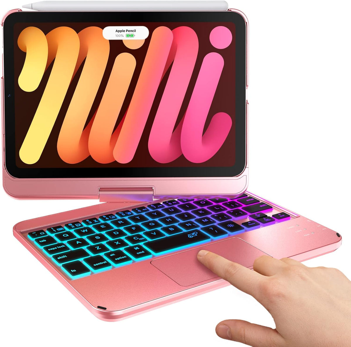 iPad Mini 6 Keyboard Case with Touchpad Backlit 360 Rotatable T62058