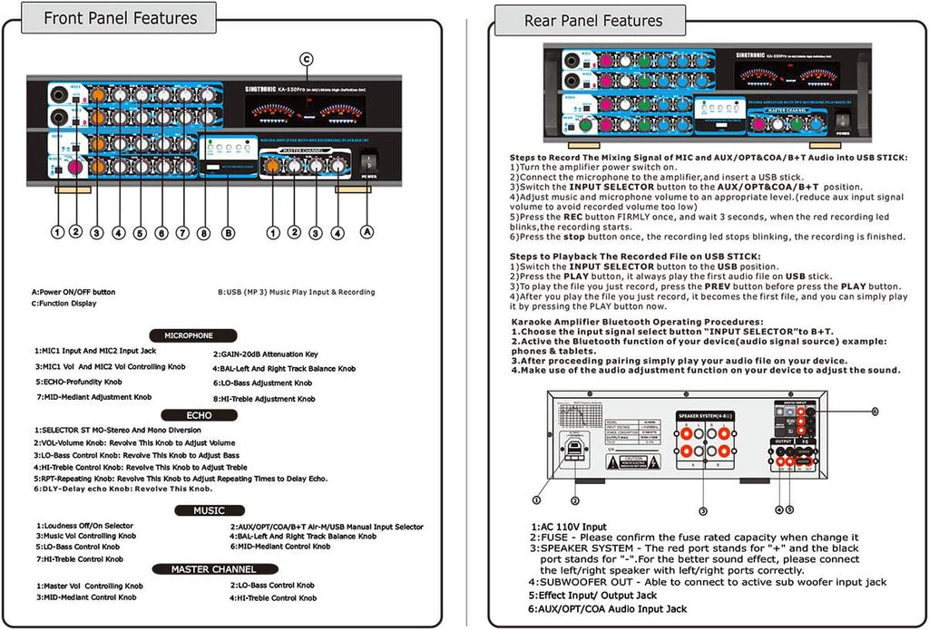 1500W Mixing Amplifier Karaoke with Bluetooth V73974