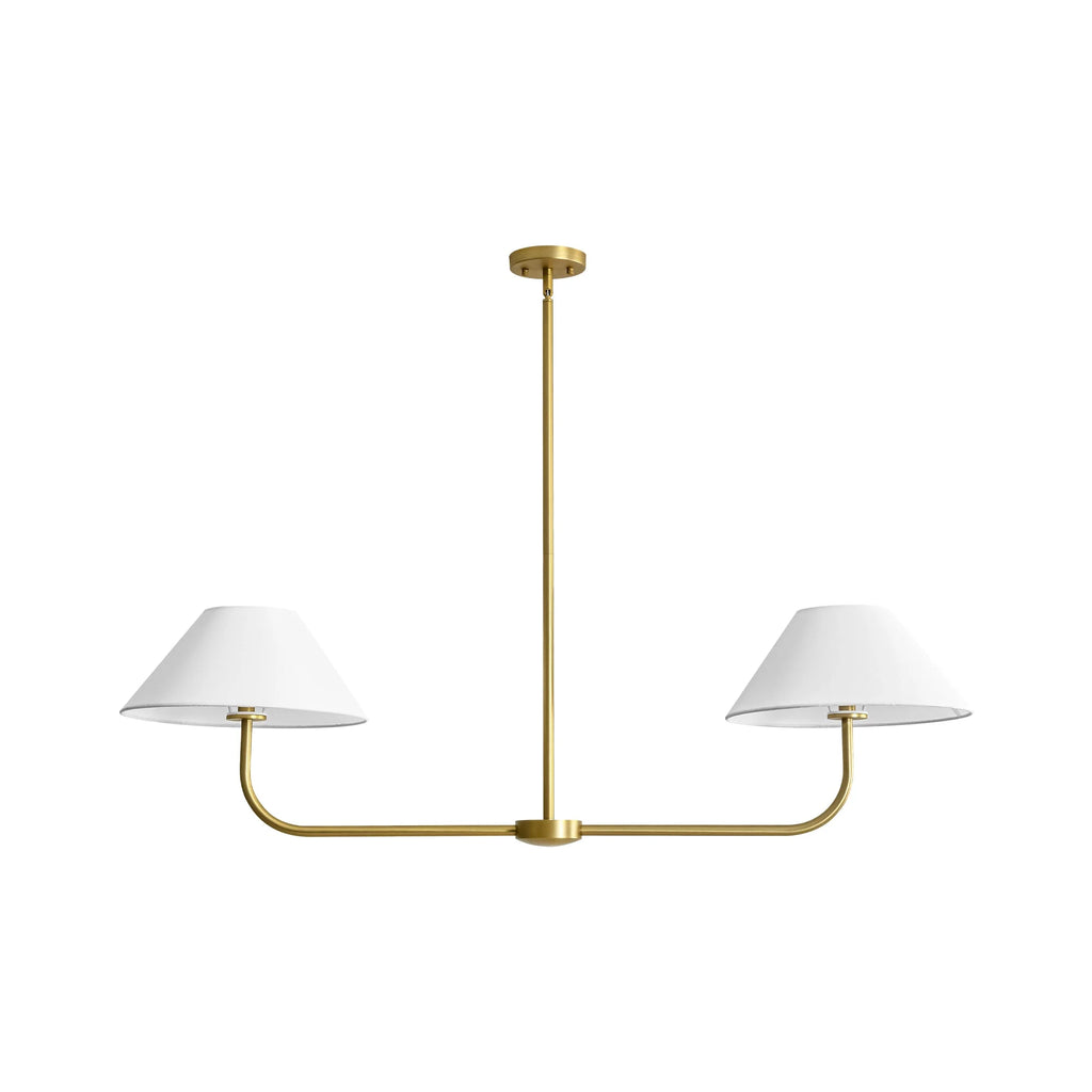 2-Light Dimmable Fabric Linear Pendant P292119