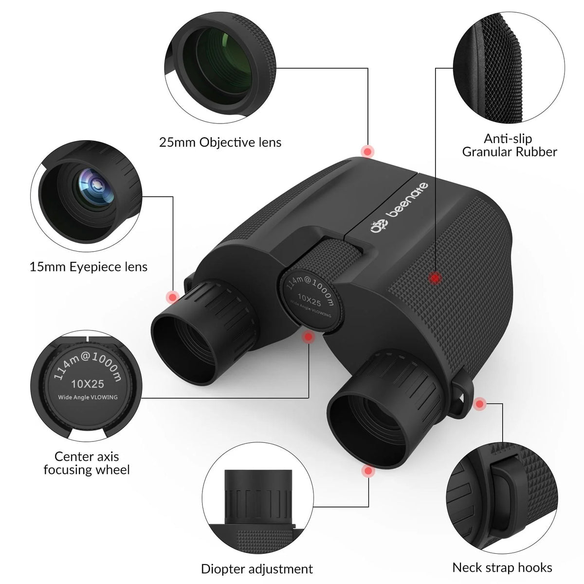 10x25 Binoculars L671