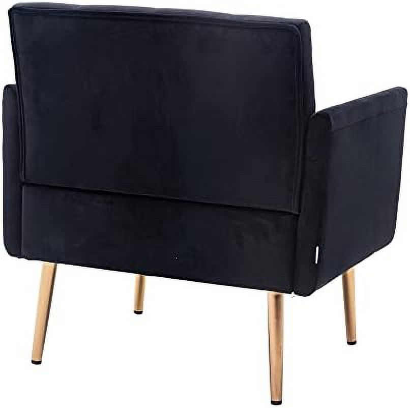 Rose Golden Metal Legs Velvet Accent Armchair D678794