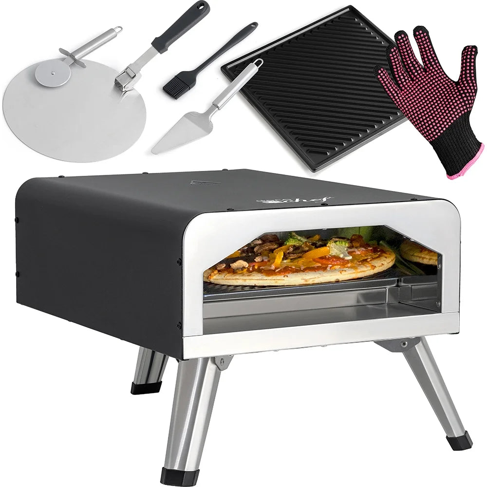 Electric Pizza Oven with 12-Inch Ceramic Stone and Grill L15465