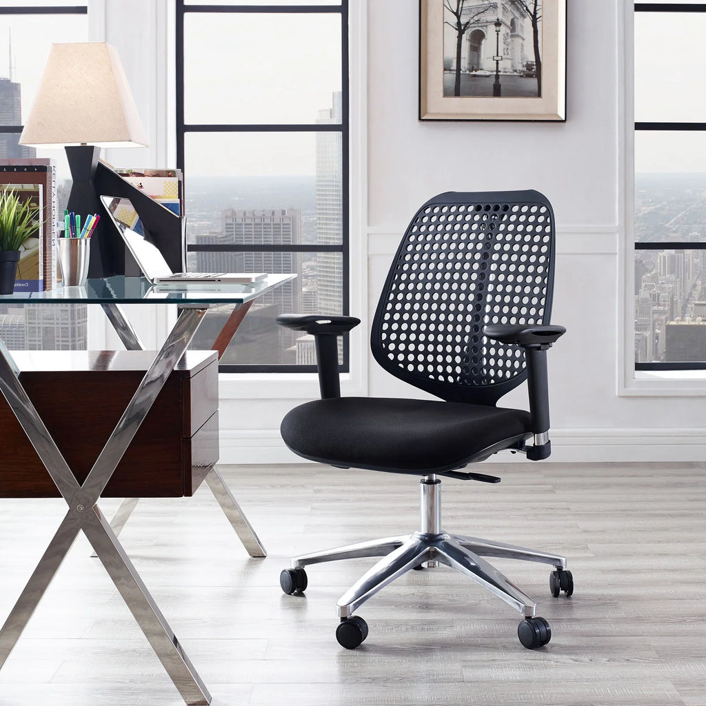 Black Fabric Office Chair F67079