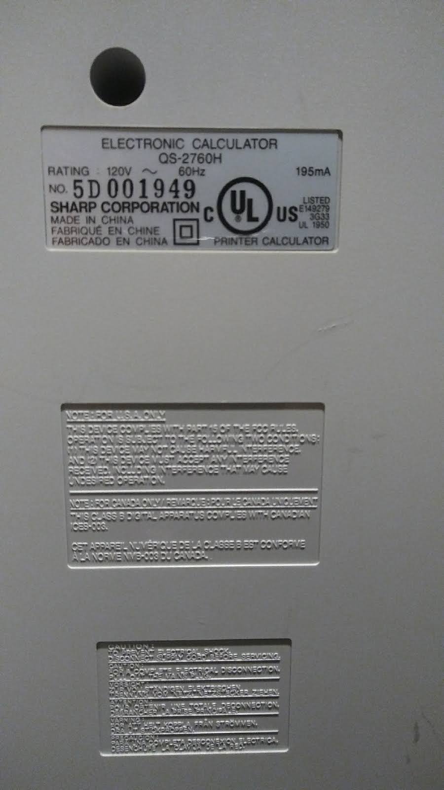 Printing Calculator L647831