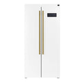 33 15.6 cu. ft. Refrigerator in White with Antique Brass Handles I984