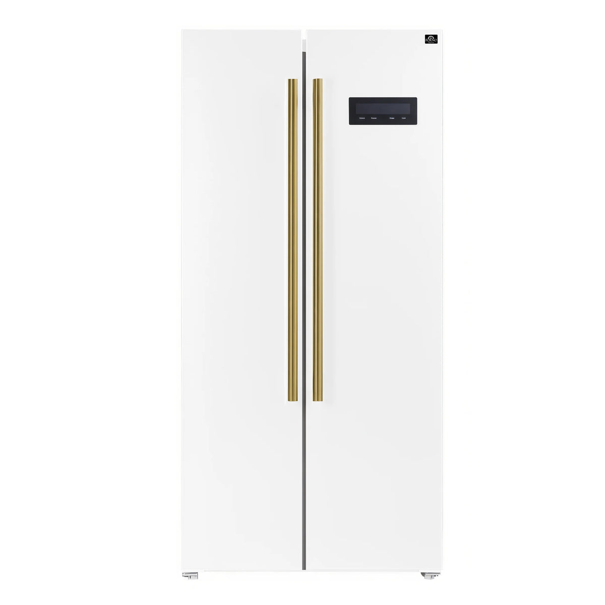 33 15.6 cu. ft. Refrigerator in White with Antique Brass Handles I984