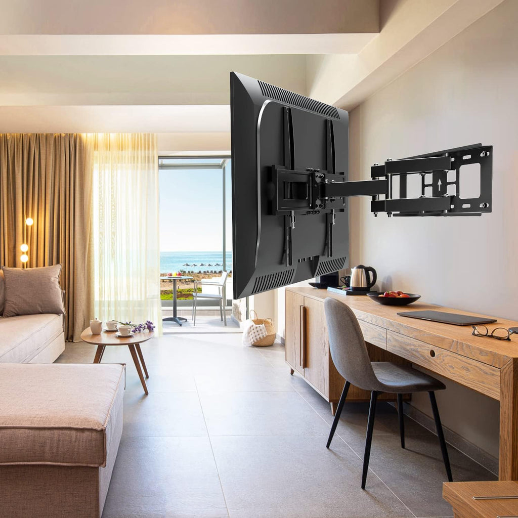 TV Wall Mount for 37-75 Inch Flat Screen TVs, Swivel and Tilt Full Motion, Max VESA 600x400mm, 99 lbs, Pack of 2 T69731