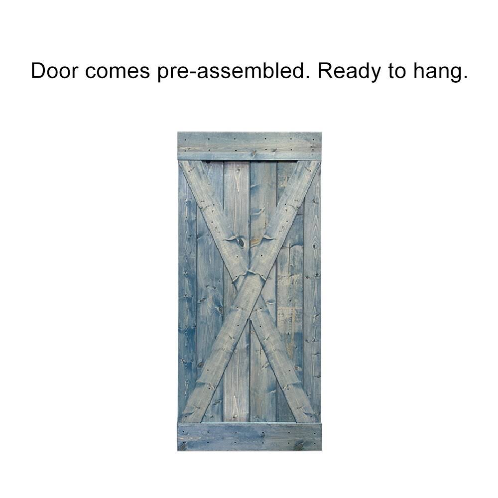 36 in. x 84 in. Espresso Stained Wood Interior Sliding Barn Door with Hardware Kit G30489