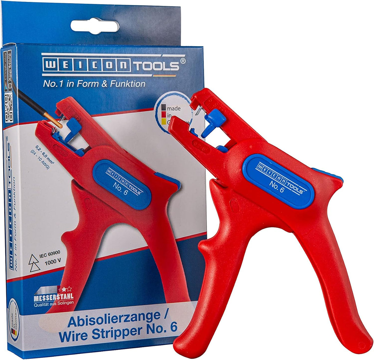 Automatic Wire Stripper for round cables 24-10 AWG (0.2-6 mm²) red H246146