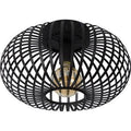 Flush Mount Light Black with Gray Shade U6272