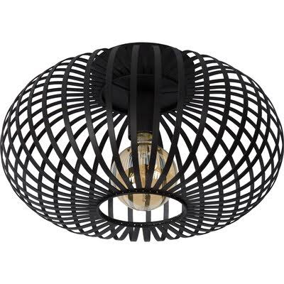 Flush Mount Light Black with Gray Shade U6272