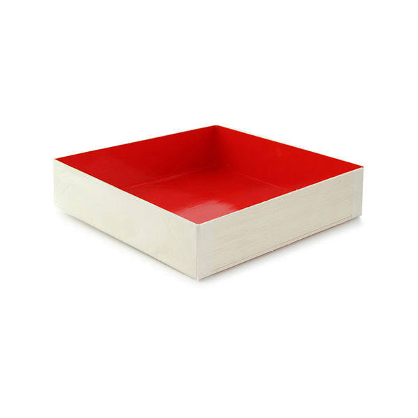 Wooden Folding Box with Red Shiny Interior, 24 oz. Pack of 100 H88712