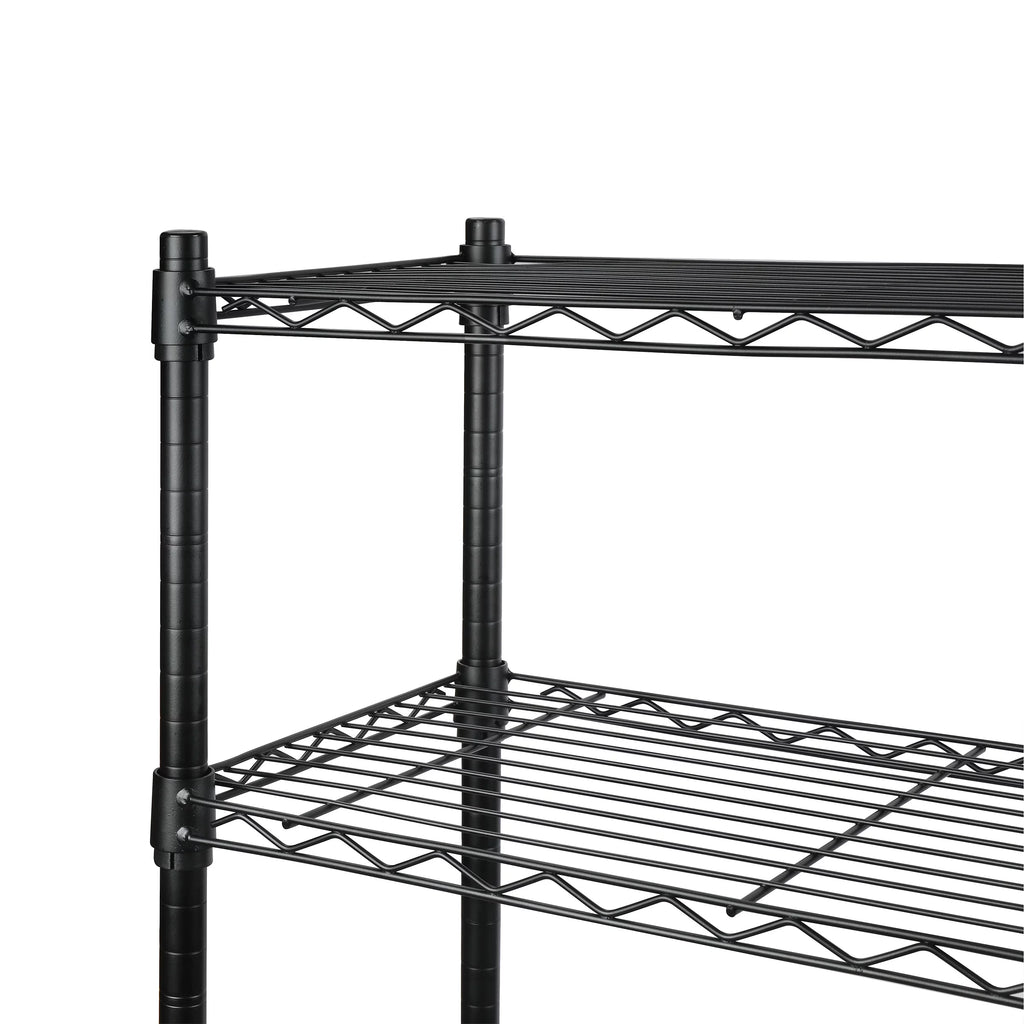 Black 4 Tier Wire Shelf Unit O936894
