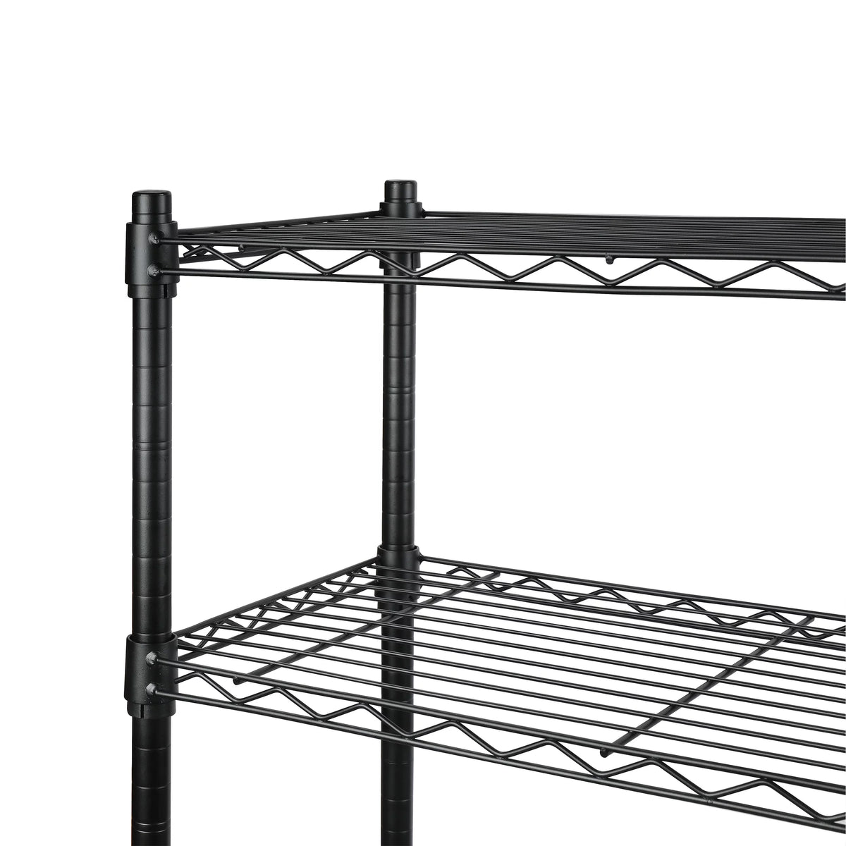 Black 4 Tier Wire Shelf Unit O936894