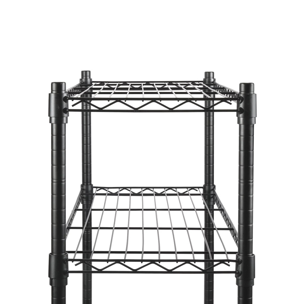 Black 4 Tier Wire Shelf Unit O936894