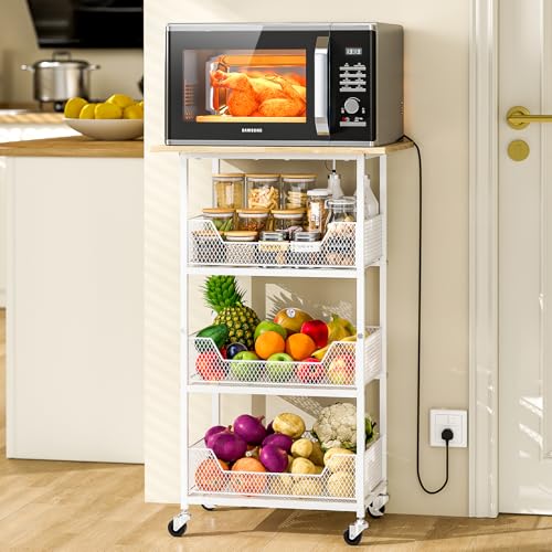 4 Tier Microwave Cart with Storage O339