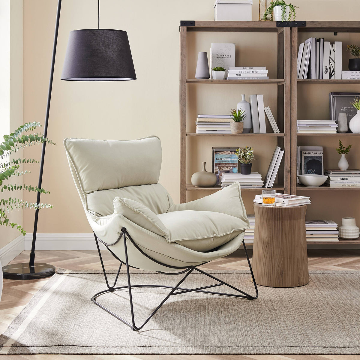 Orange Accent Chaise Chair U14817
