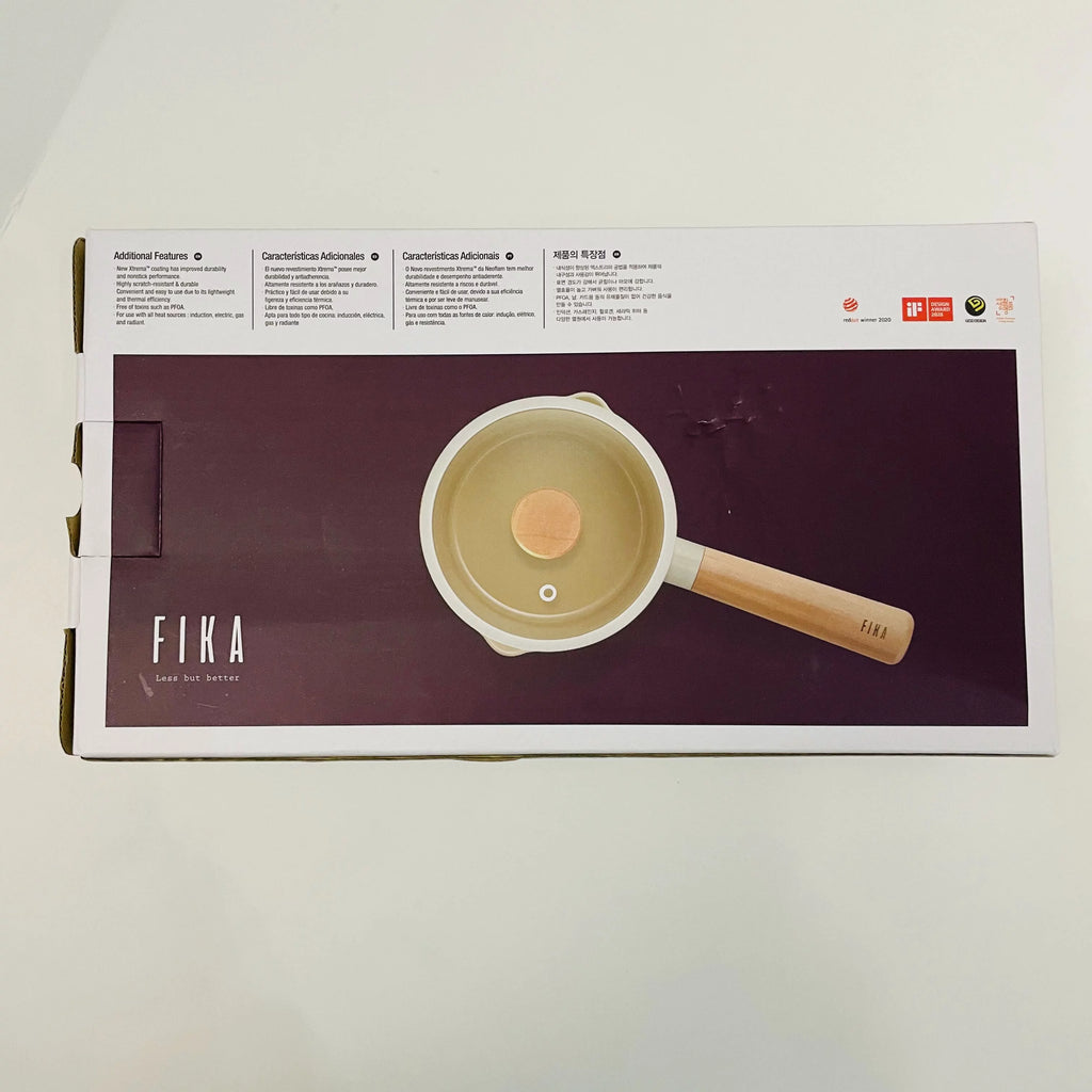 Milk Pan with Wood Handle and Glass Lid F937137