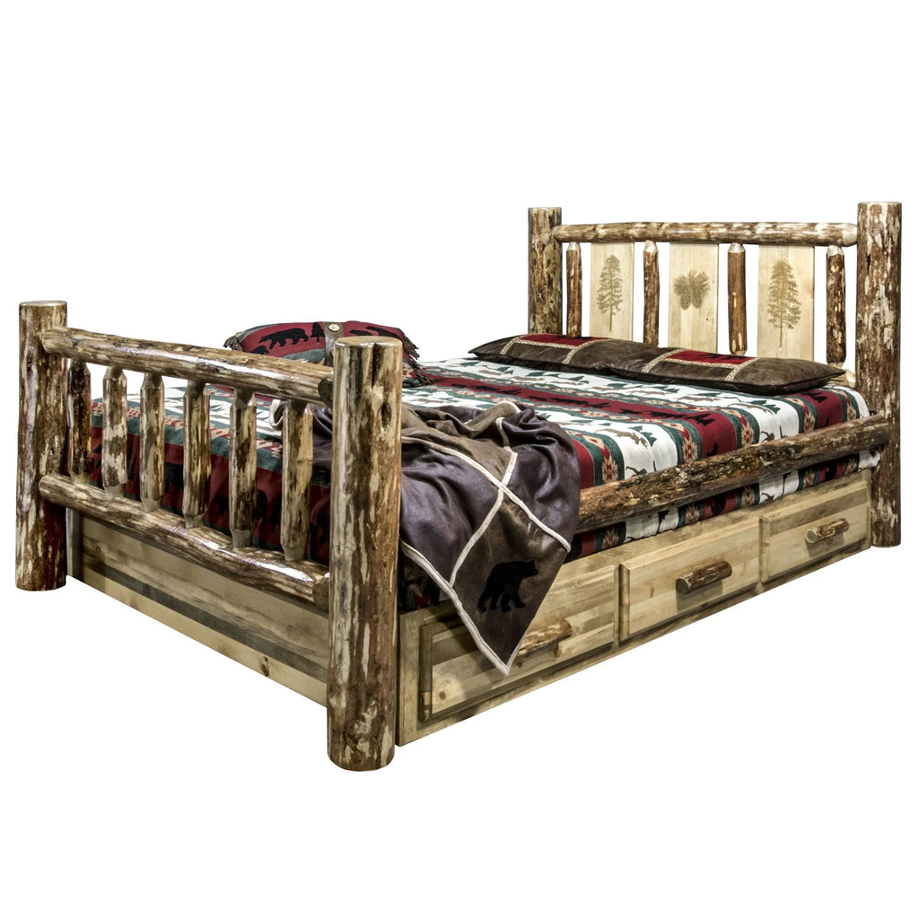 Brown Wood Twin Storage Bed Z327264