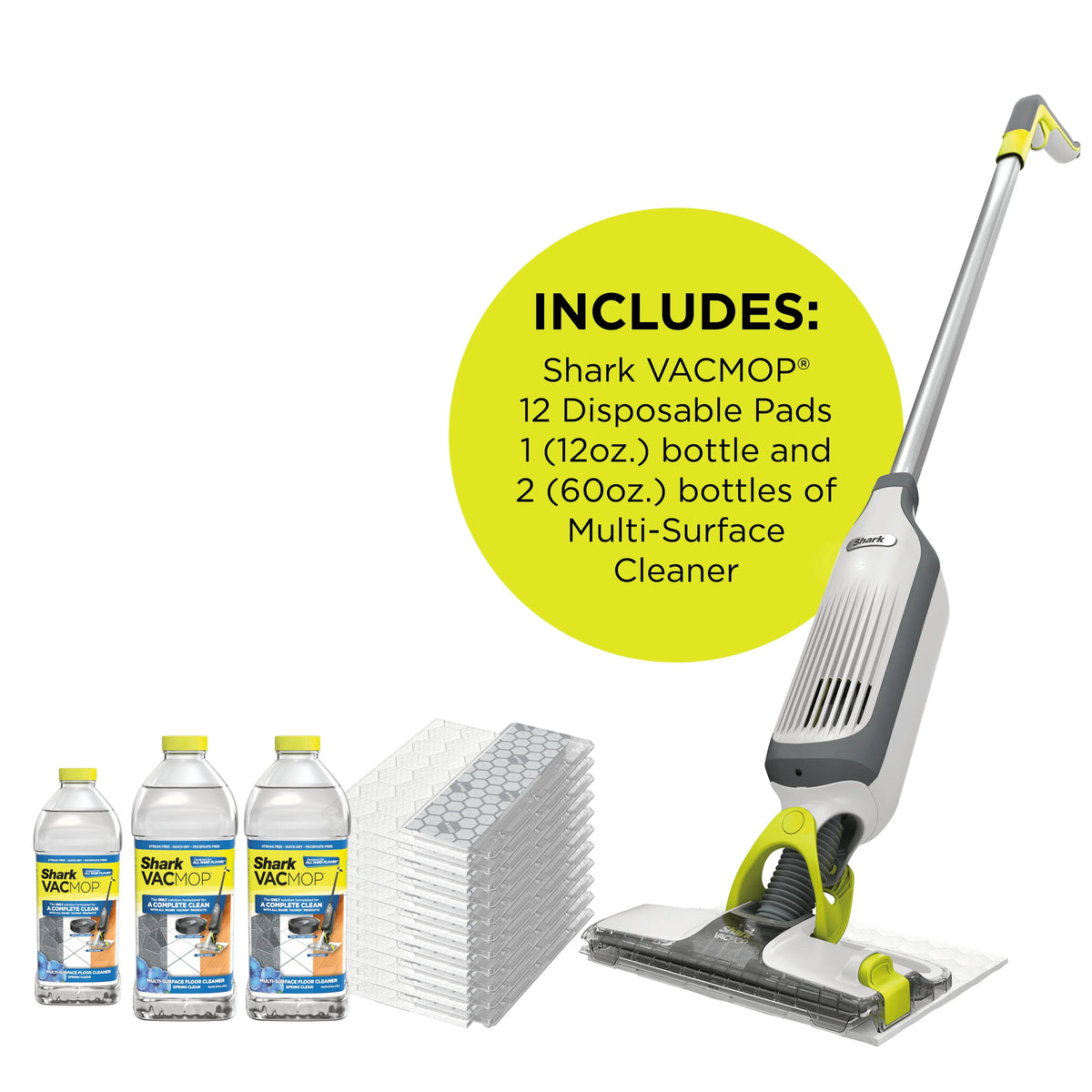 Cordless Hard Floor Vacuum Mop with Disposable Pads C814950