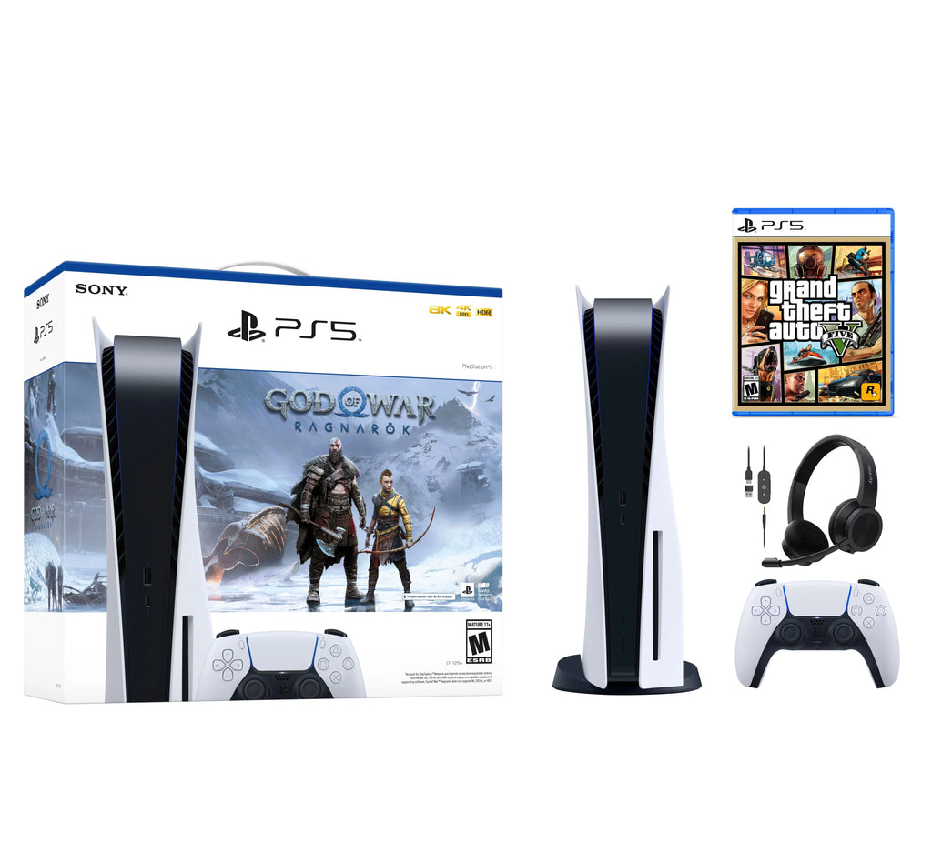 Play Station 5 Disk Console Bundle with Headset F62258