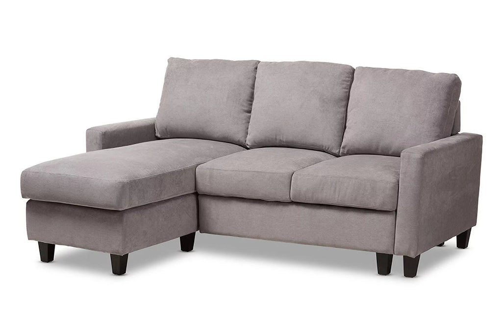 Light Grey Fabric Reversible Sectional Sofa A2703