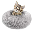 Round Plush Donut Pet Bed Warm Fur Cushion B2504