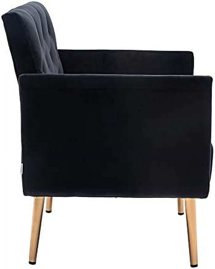 Rose Golden Metal Legs Velvet Accent Armchair D678794