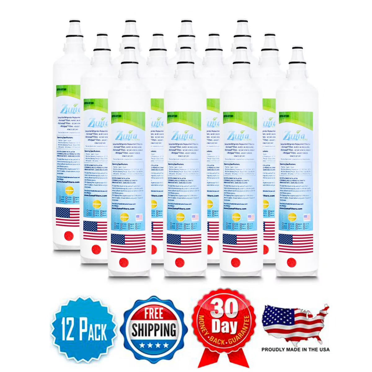 12 Pack Water Filters V61179