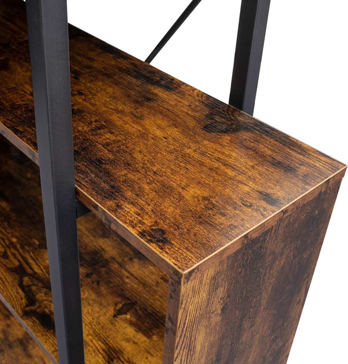 Vintage Industrial 4 Tier S Shaped Bookshelf P637891