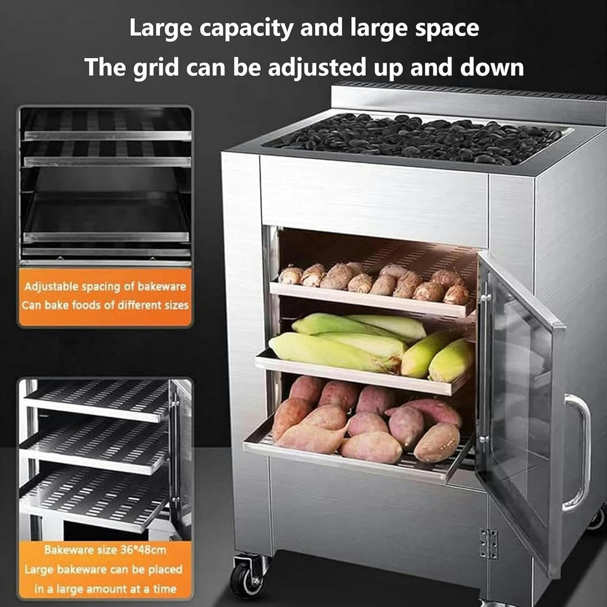 100-Liter Stainless Steel Pizza Oven N4179